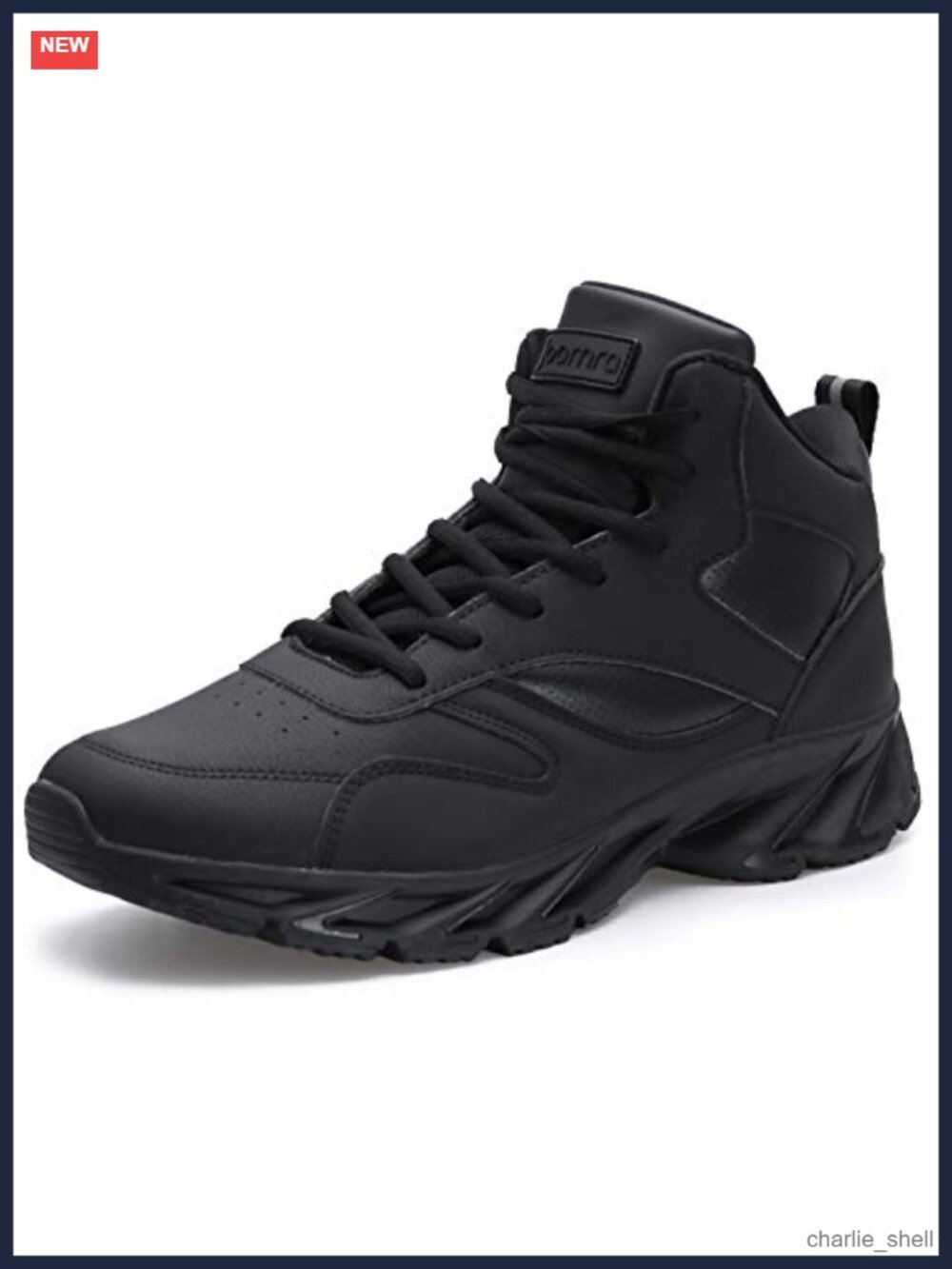 Men's High Top Synthetic Leather Sneakers Lace-Up Walking Shoes